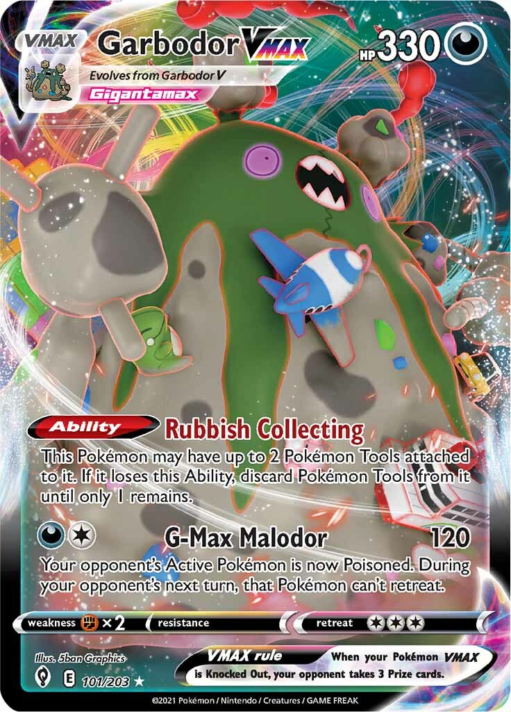 Garbodor VMAX (101/203) [Sword & Shield: Evolving Skies] | Galaxy Games LLC