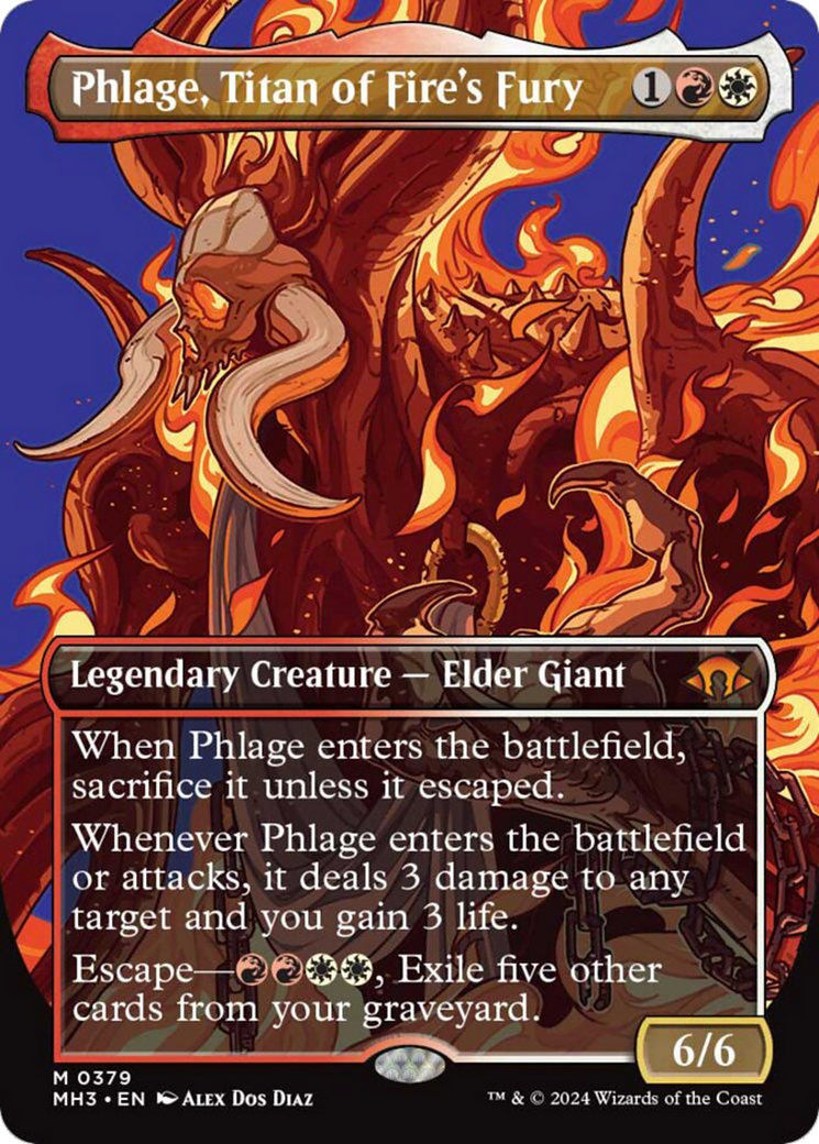 Phlage, Titan of Fire's Fury (Borderless) [Modern Horizons 3] | Galaxy Games LLC