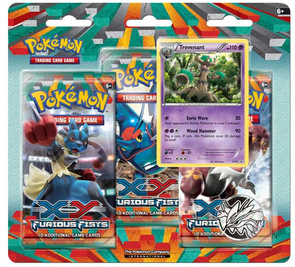 XY: Furious Fists - 3-Pack Blister (Trevenant) | Galaxy Games LLC