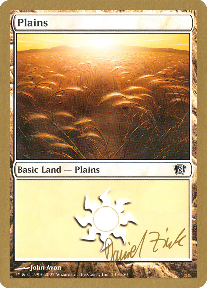 Plains (dz333) (Daniel Zink) [World Championship Decks 2003] | Galaxy Games LLC