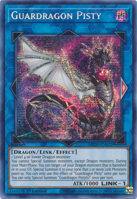 Guardragon Pisty [MP20-EN022] Prismatic Secret Rare | Galaxy Games LLC