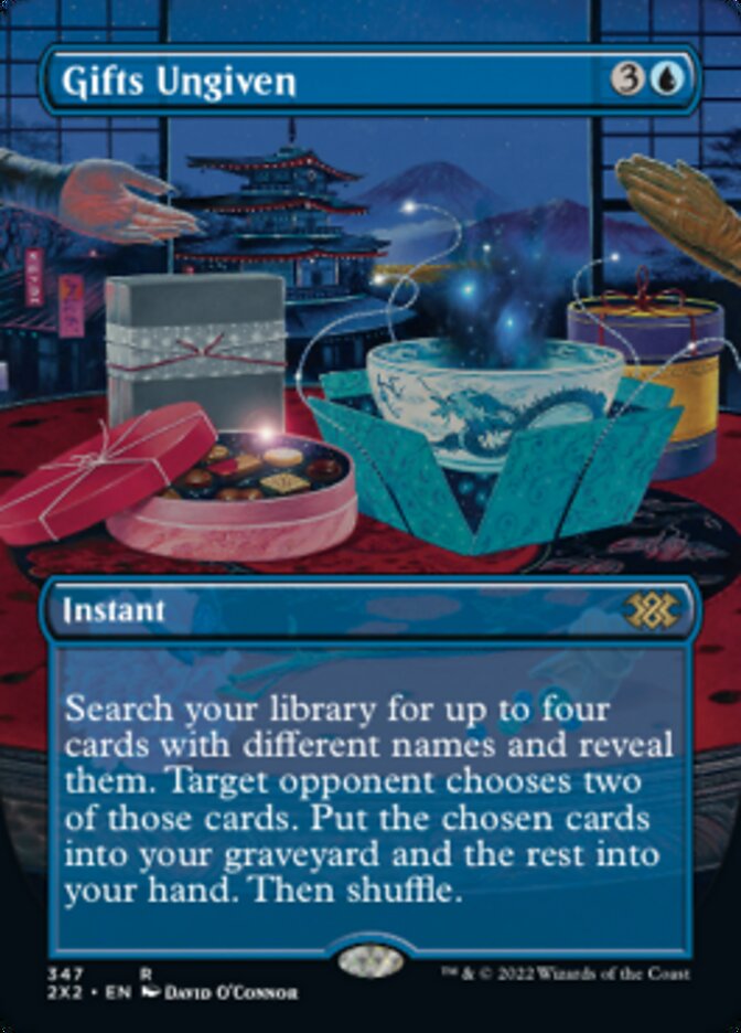 Gifts Ungiven (Borderless Alternate Art) [Double Masters 2022] | Galaxy Games LLC