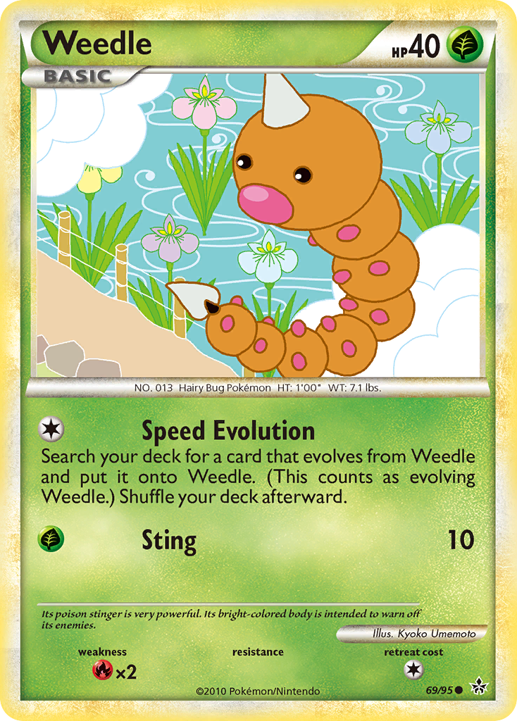 Weedle (69/95) [HeartGold & SoulSilver: Unleashed] | Galaxy Games LLC