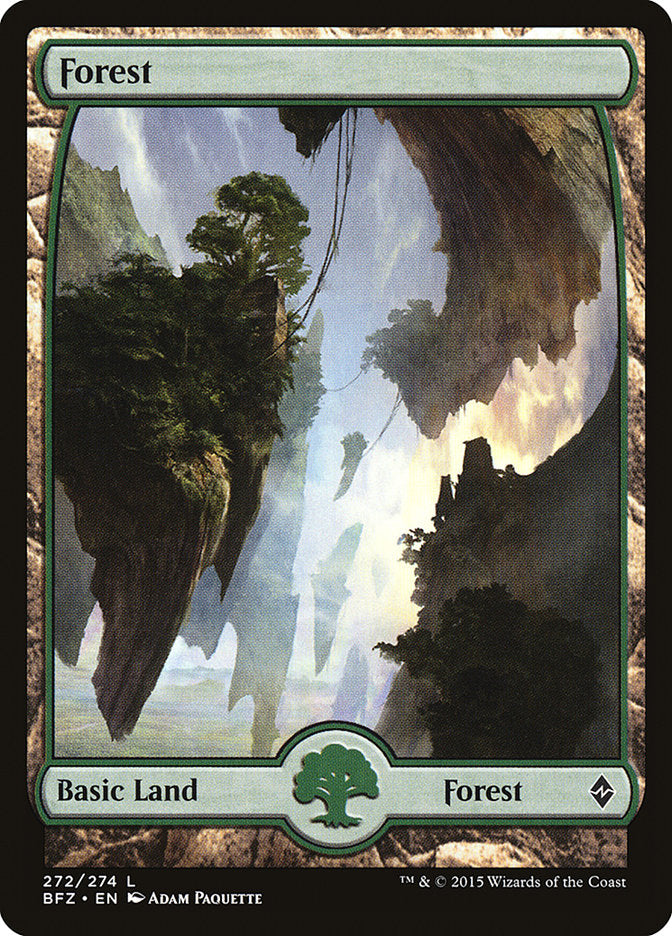 Forest (272) (Full Art) [Battle for Zendikar] | Galaxy Games LLC