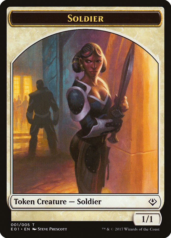 Spirit // Soldier Double-Sided Token [Archenemy: Nicol Bolas Tokens] | Galaxy Games LLC