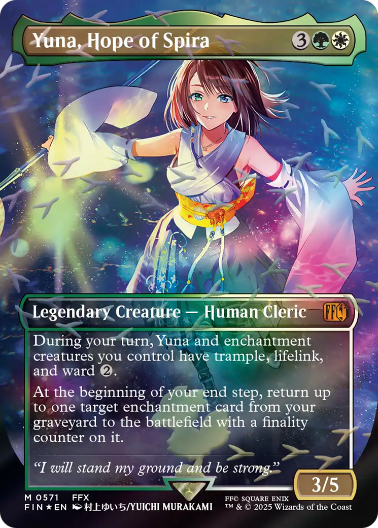 Yuna, Hope of Spira (Borderless) (Chocobo Track Foil) [FINAL FANTASY] | Galaxy Games LLC