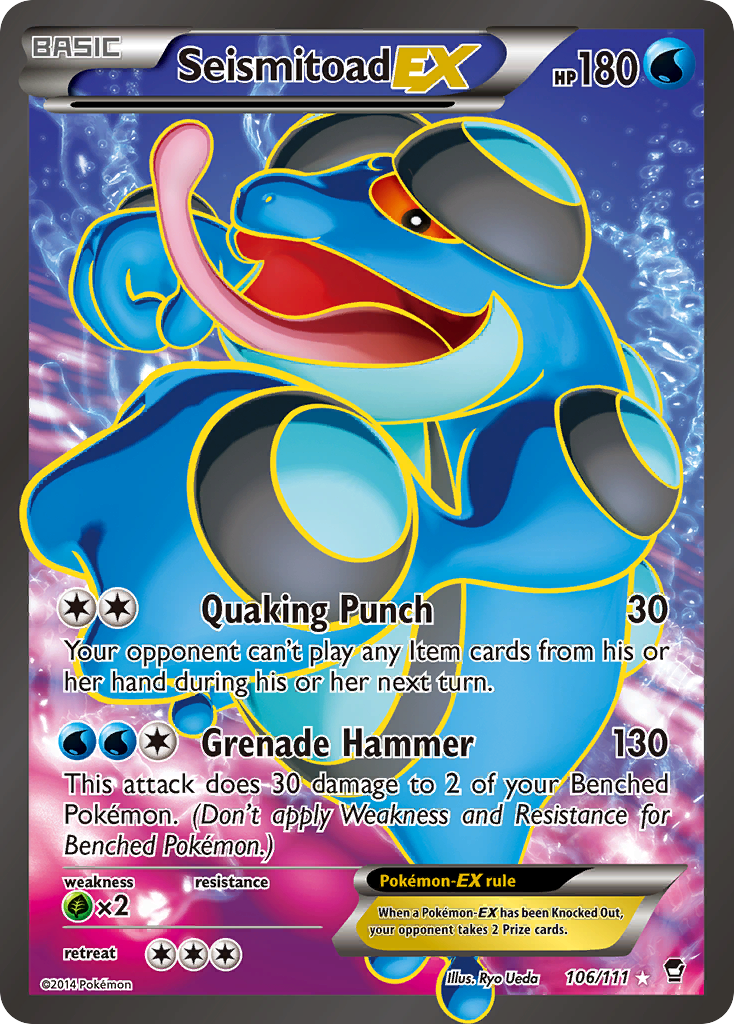 Seismitoad EX (106/111) [XY: Furious Fists] | Galaxy Games LLC