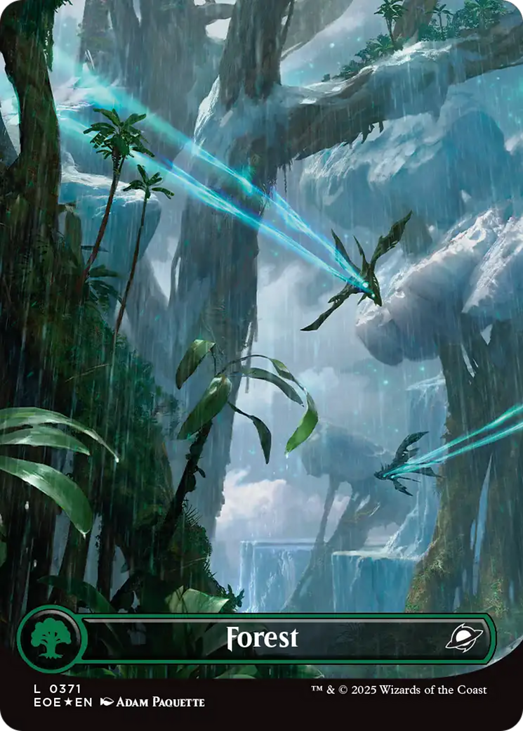 Forest (0371) (Borderless) (Galaxy Foil) [Edge of Eternities] | Galaxy Games LLC