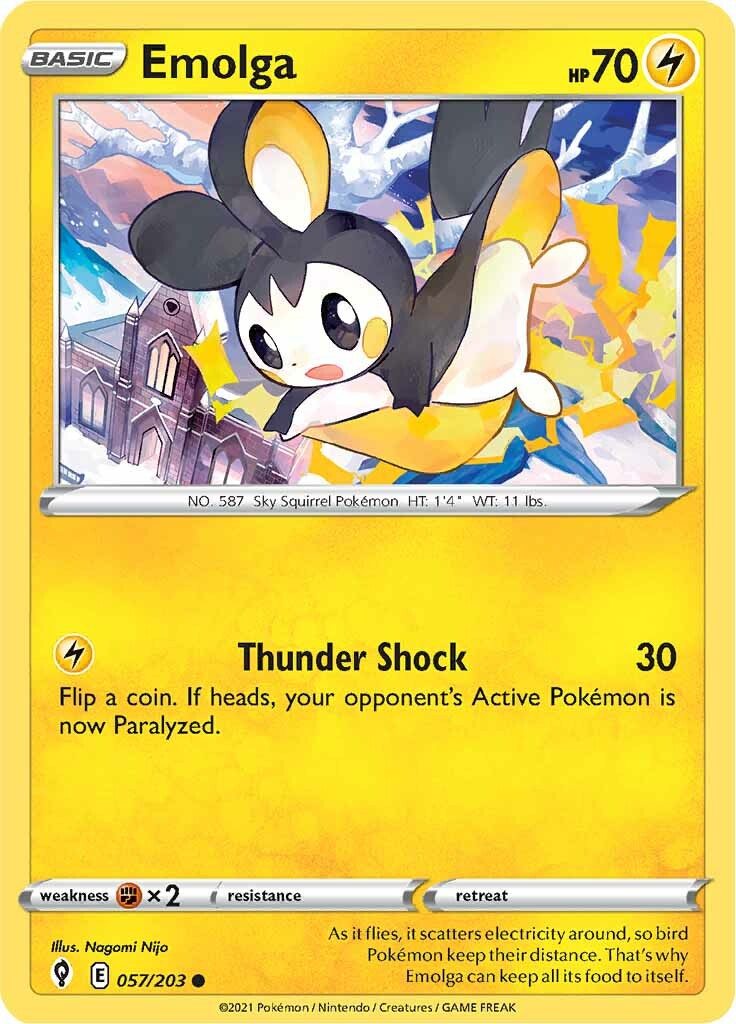 Emolga (057/203) [Sword & Shield: Evolving Skies] | Galaxy Games LLC