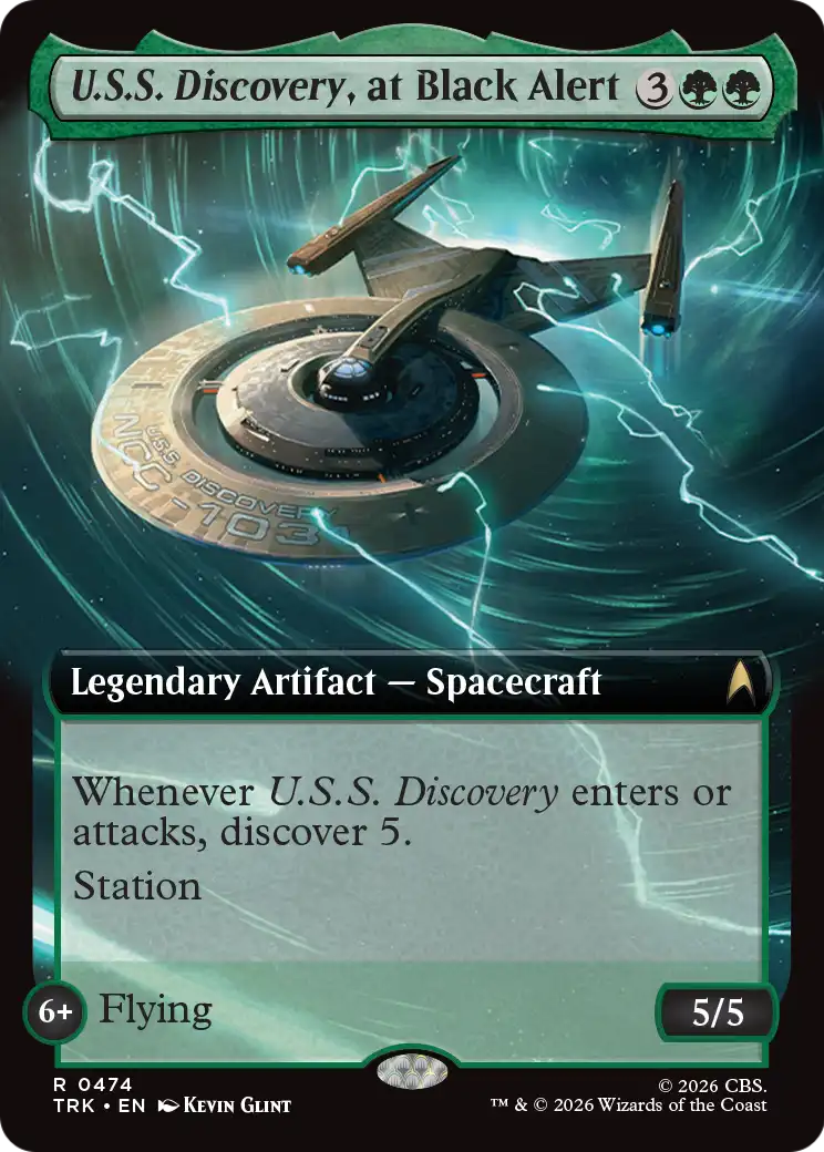 U.S.S. Discovery, at Black Alert (Extended Art) [Star Trek] | Galaxy Games LLC