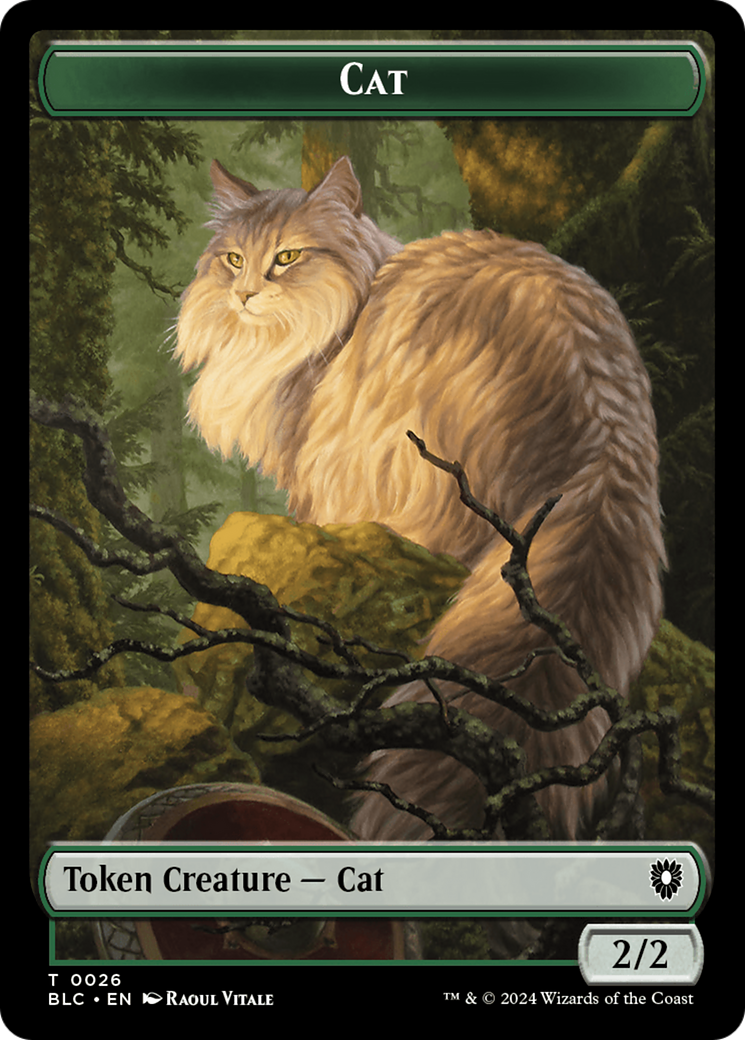 Elemental // Cat Double-Sided Token [Bloomburrow Commander Tokens] | Galaxy Games LLC