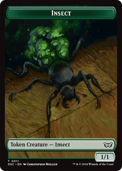 Insect (0011) // Shapeshifter Double-Sided Token [Duskmourn: House of Horror Commander Tokens] | Galaxy Games LLC