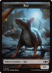 Human // Rat Double-Sided Token [Tarkir: Dragonstorm Commander Tokens] | Galaxy Games LLC