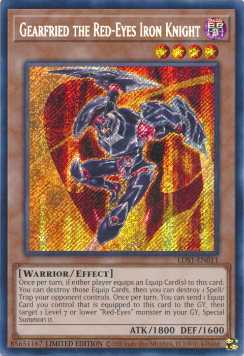 Gearfried the Red-Eyes Iron Knight [LDS1-EN011] Secret Rare – Galaxy Games  LLC