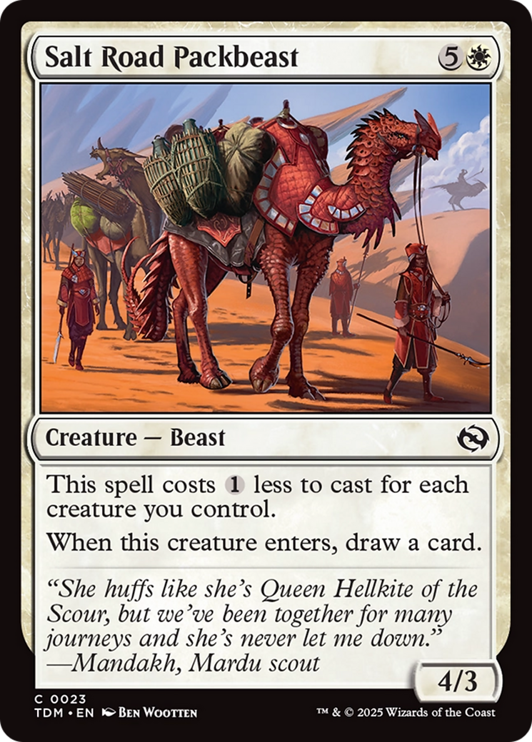Salt Road Packbeast [Tarkir: Dragonstorm] | Galaxy Games LLC
