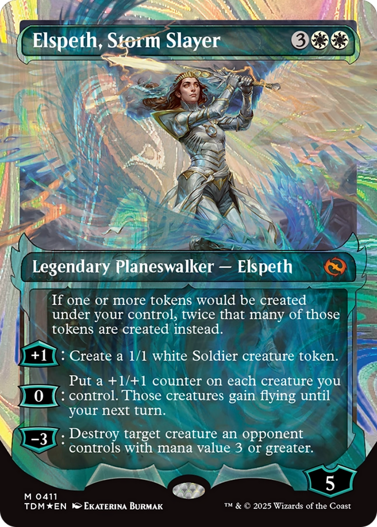 Elspeth, Storm Slayer (Showcase) (Halo Foil) [Tarkir: Dragonstorm] | Galaxy Games LLC