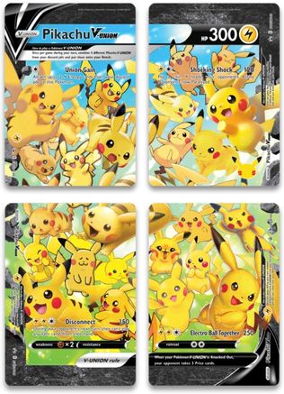 Pikachu V-UNION (Set of 4) [Sword & Shield: Black Star Promos] | Galaxy Games LLC