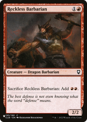 Reckless Barbarian [The List Reprints] | Galaxy Games LLC