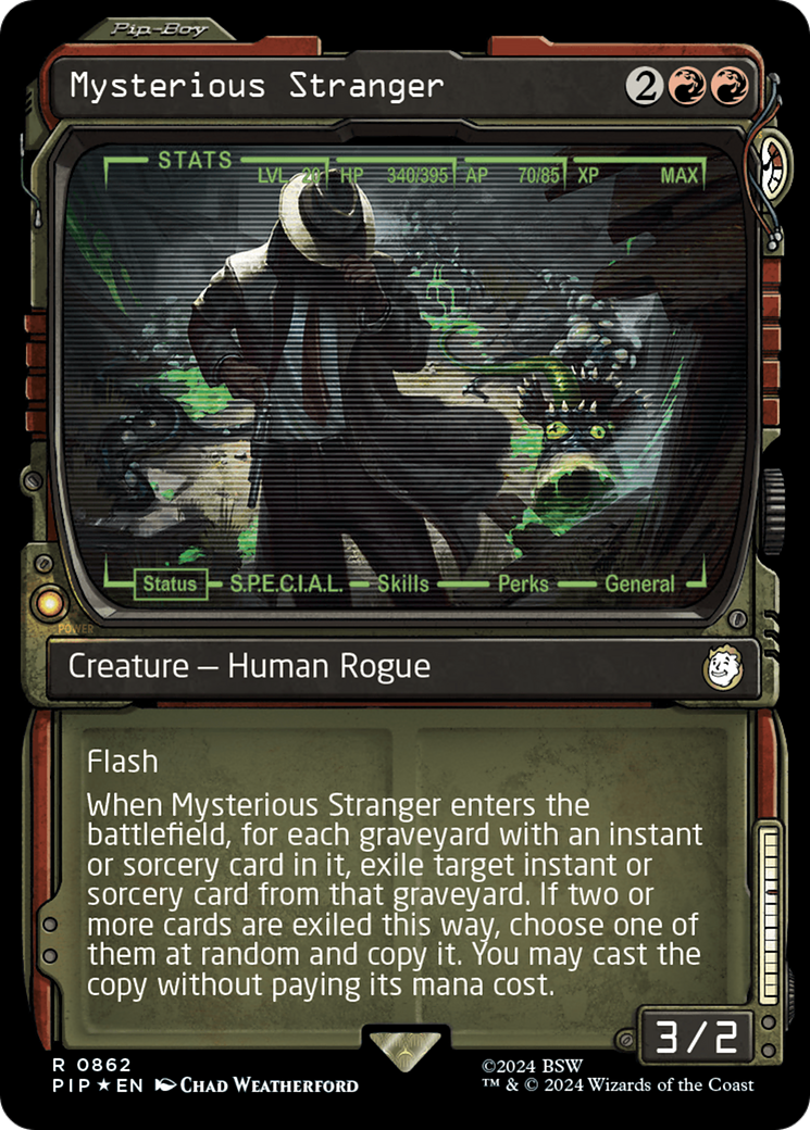 Mysterious Stranger (Showcase) (Surge Foil) [Fallout] | Galaxy Games LLC