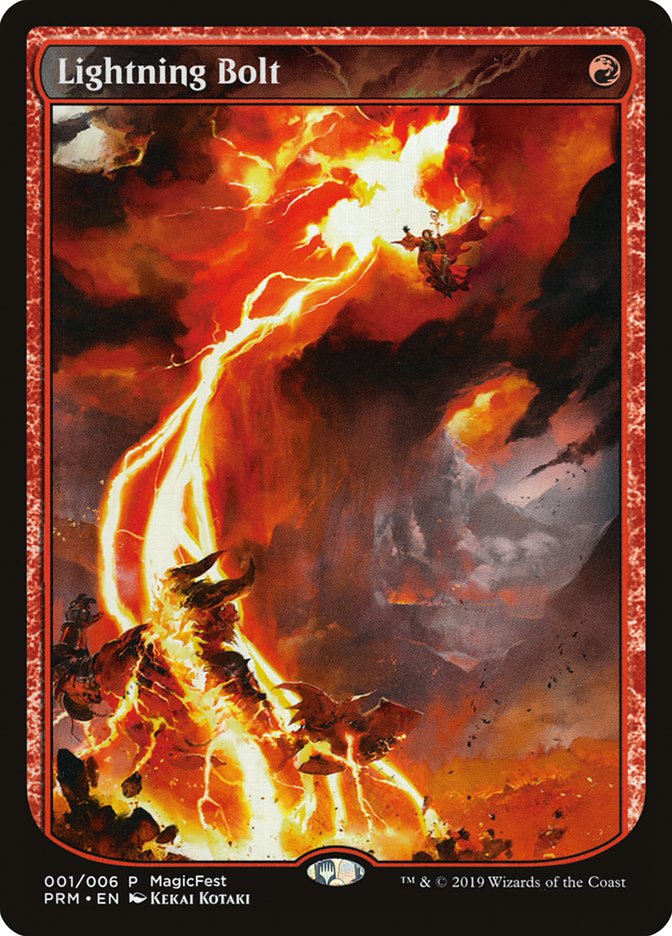 Lightning Bolt (Textless) [MagicFest 2019] | Galaxy Games LLC