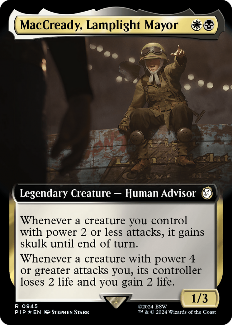 MacCready, Lamplight Mayor (Extended Art) (Surge Foil) [Fallout] | Galaxy Games LLC