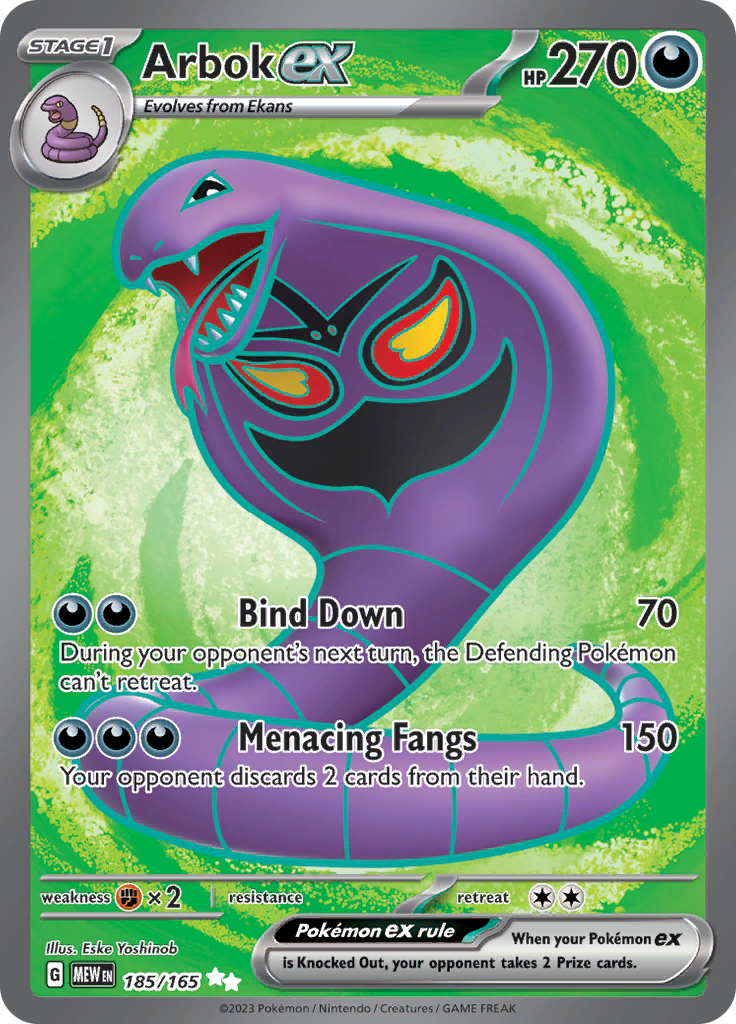 Arbok ex (185/165) [Scarlet & Violet 151] | Galaxy Games LLC