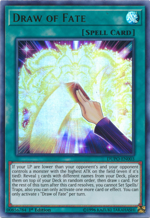 Draw of Fate [DUPO-EN003] Ultra Rare | Galaxy Games LLC