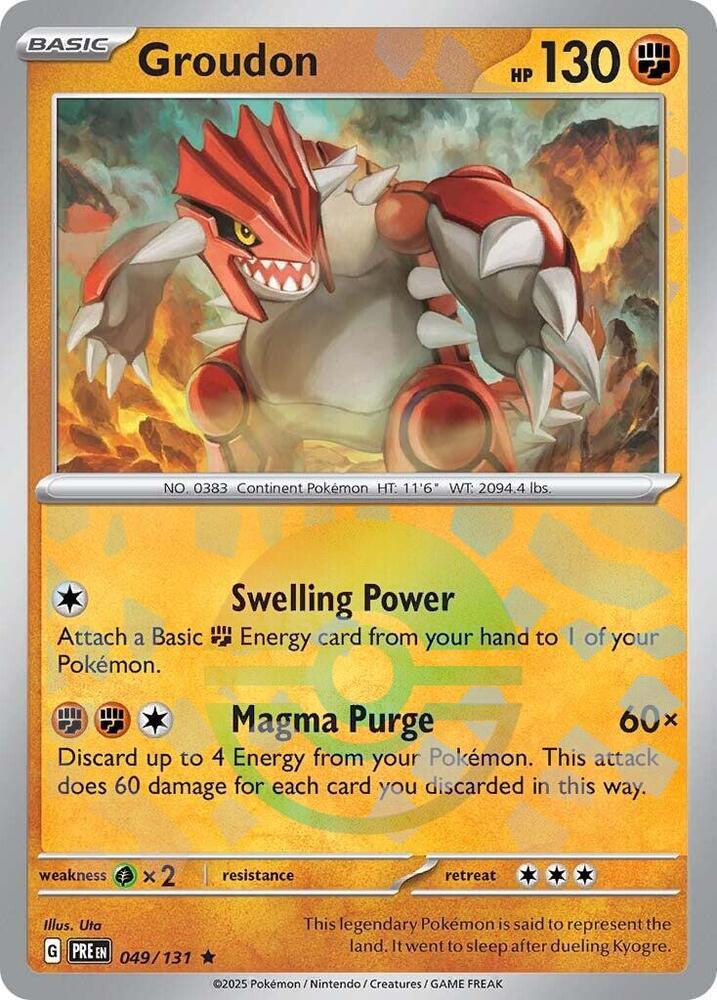 Groudon (049/131) (Poke Ball Pattern) [Scarlet & Violet: Prismatic Evolutions] | Galaxy Games LLC