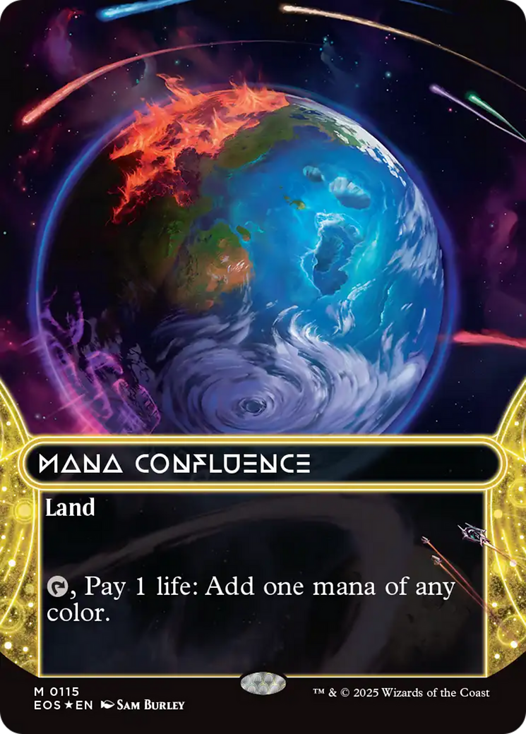 Mana Confluence (0115) (Borderless) (Galaxy Foil) [Edge of Eternities: Stellar Sights] | Galaxy Games LLC