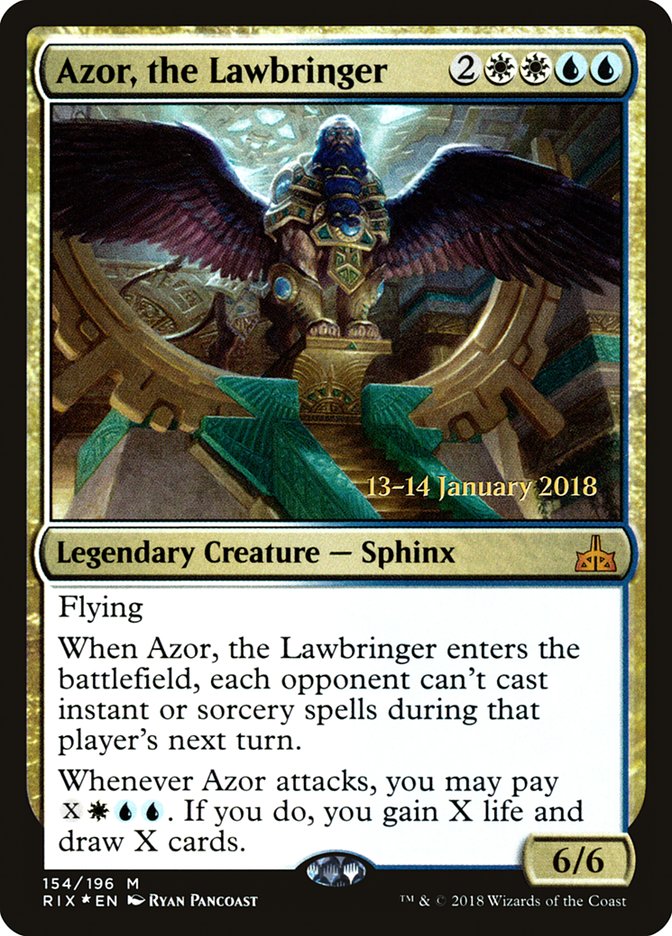Azor, the Lawbringer [Rivals of Ixalan Prerelease Promos] | Galaxy Games LLC