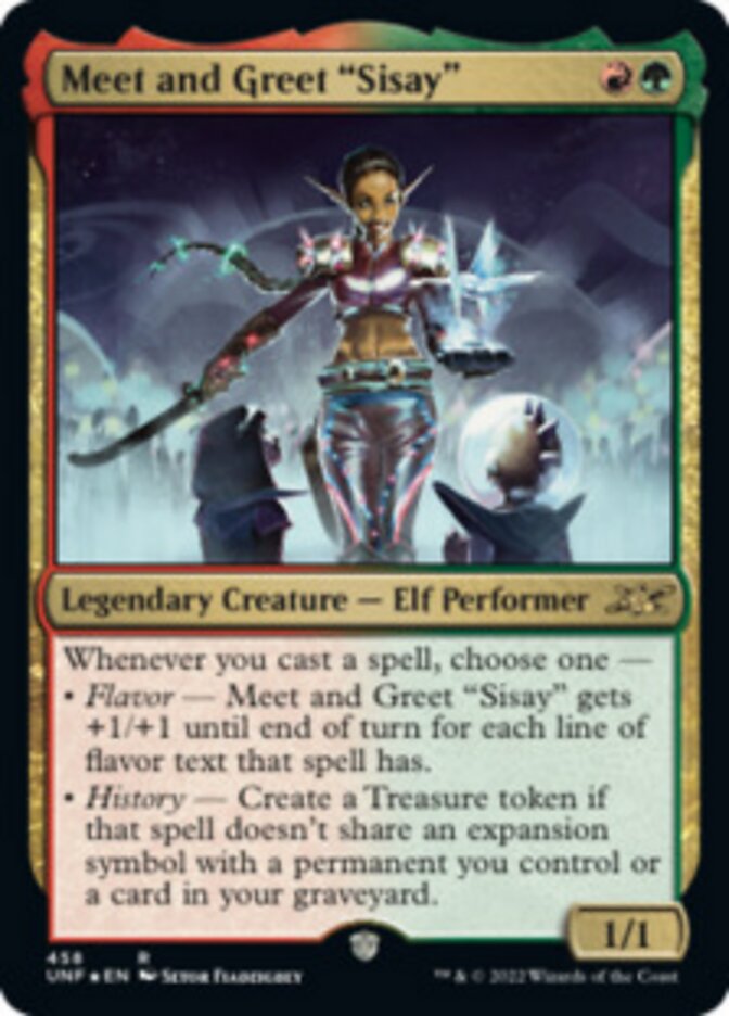 Meet and Greet "Sisay" (Galaxy Foil) [Unfinity] | Galaxy Games LLC