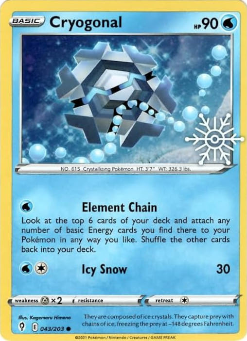 Cryogonal (043/203) (Holiday Calendar) [Sword & Shield: Evolving Skies] | Galaxy Games LLC