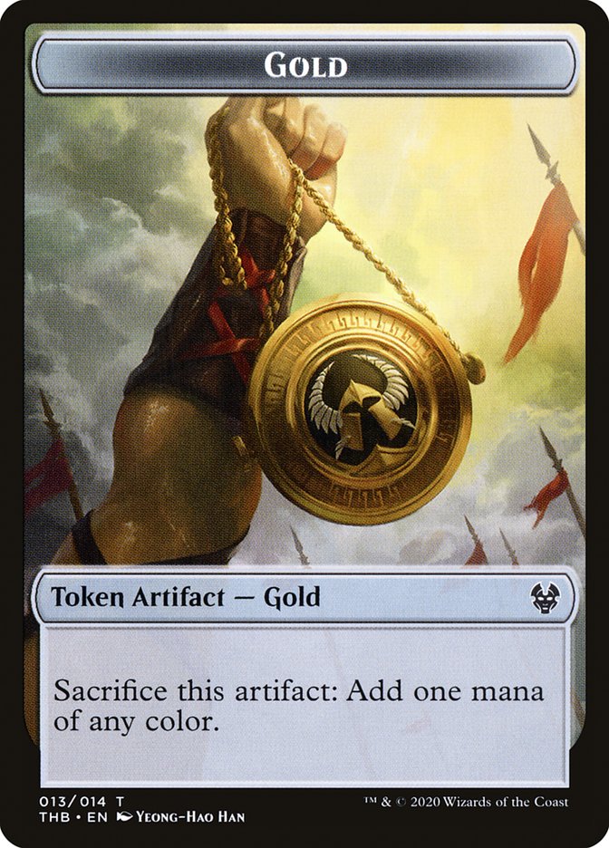 Satyr // Gold Double-Sided Token [Theros Beyond Death Tokens] | Galaxy Games LLC