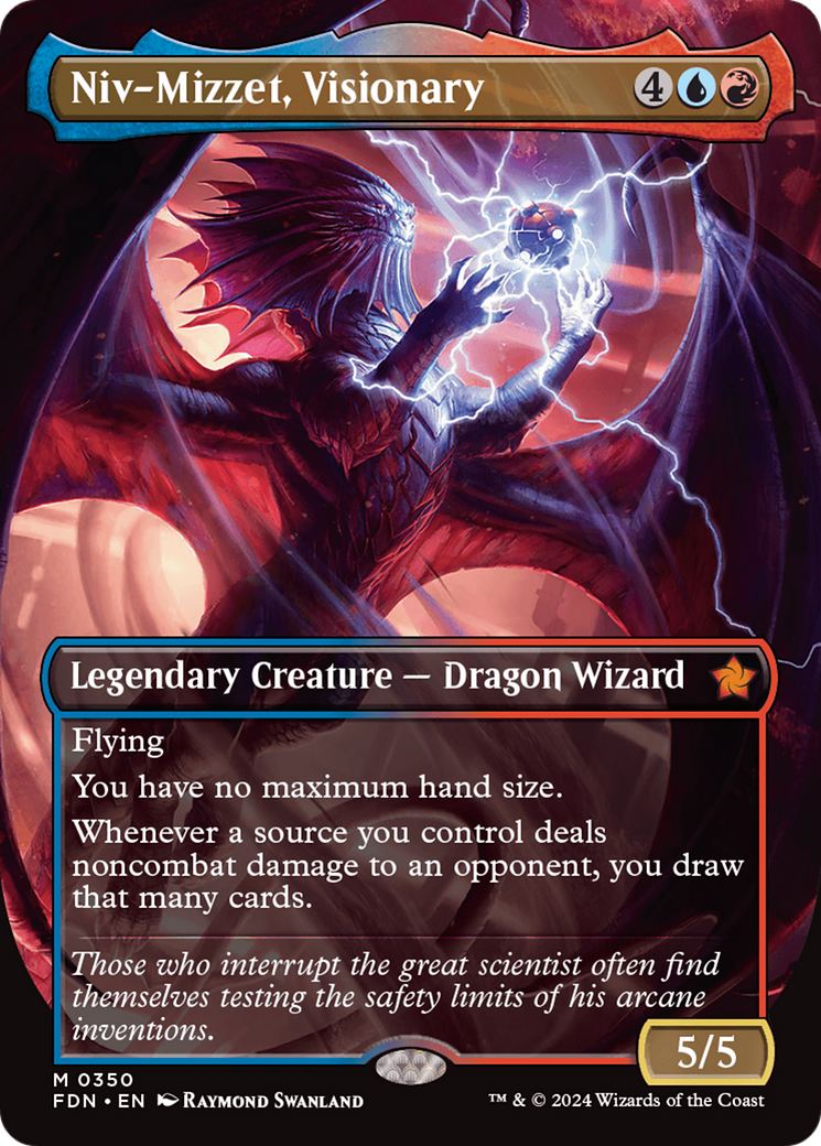 Niv-Mizzet, Visionary (Borderless) [Foundations] | Galaxy Games LLC