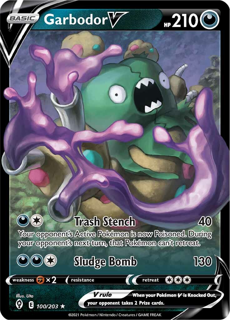 Garbodor V (100/203) [Sword & Shield: Evolving Skies] | Galaxy Games LLC