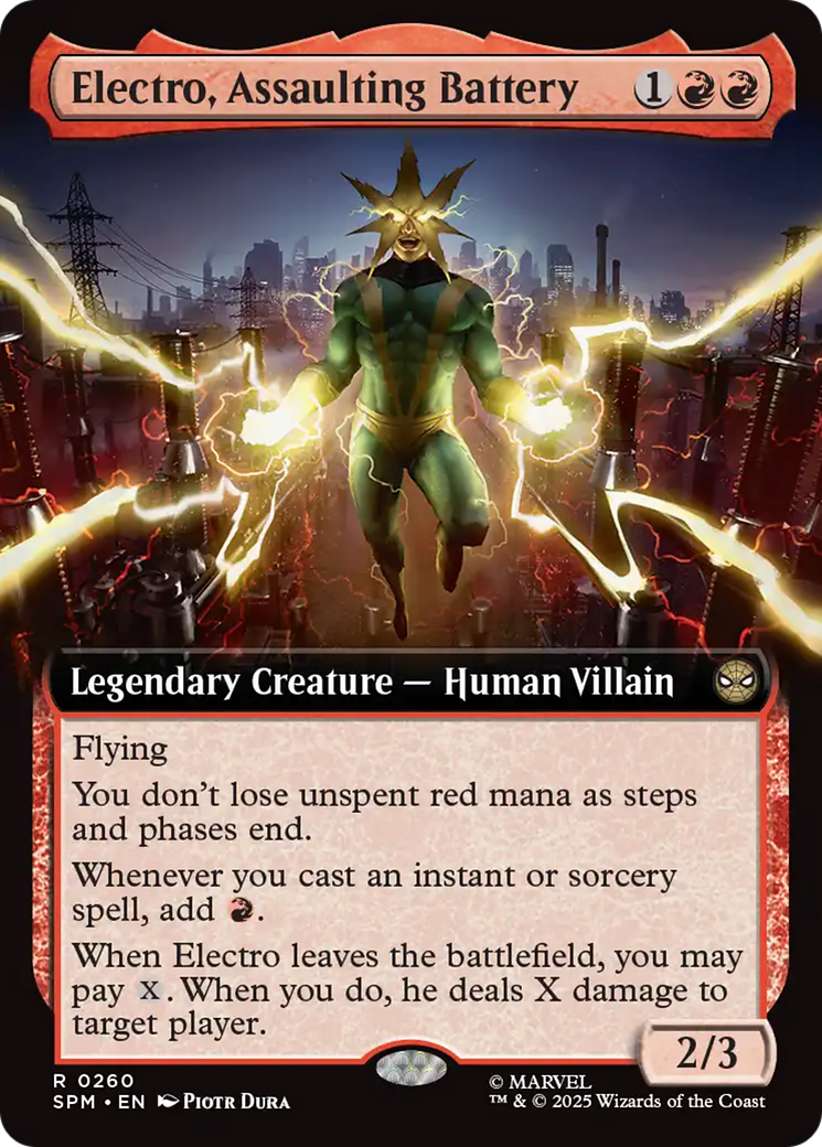 Electro, Assaulting Battery (Extended Art) [Marvel's Spider-Man] | Galaxy Games LLC