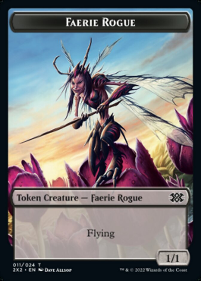Faerie Rogue // Monk Double-Sided Token [Double Masters 2022 Tokens] | Galaxy Games LLC