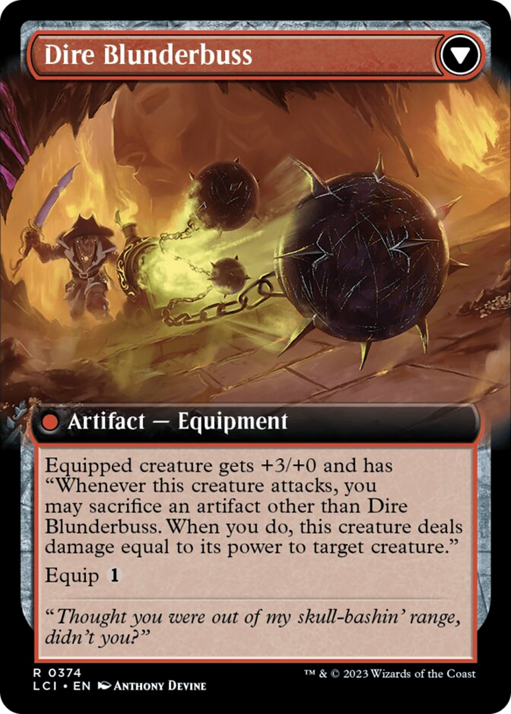 Dire Flail (Extended Art) [The Lost Caverns of Ixalan] | Galaxy Games LLC