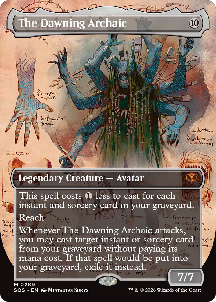 The Dawning Archaic (Borderless) [Secrets of Strixhaven] | Galaxy Games LLC