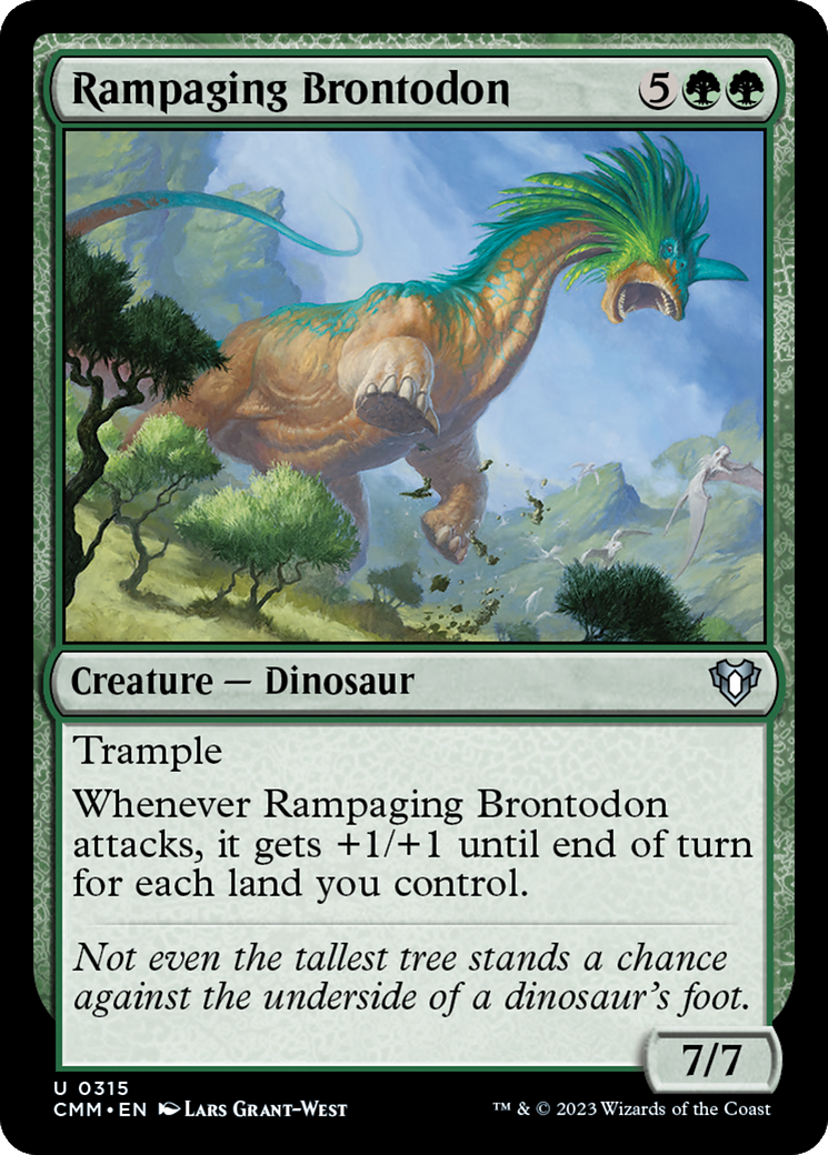 Rampaging Brontodon [Commander Masters] | Galaxy Games LLC