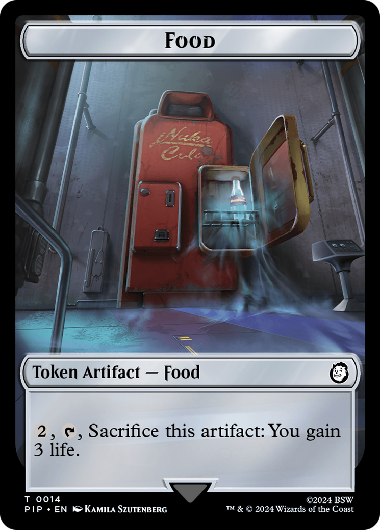 Food (0014) // Clue Double-Sided Token [Fallout Tokens] | Galaxy Games LLC