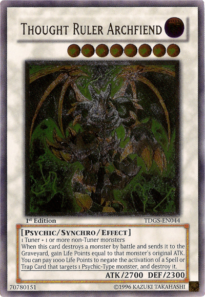 Thought Ruler Archfiend [TDGS-EN044] Ultimate Rare | Galaxy Games LLC