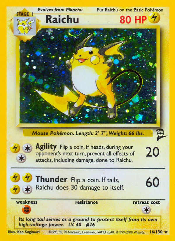Raichu (16/130) [Base Set 2] | Galaxy Games LLC