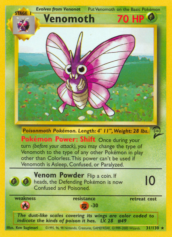 Venomoth (31/130) [Base Set 2] | Galaxy Games LLC