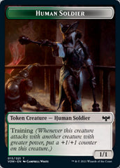 Blood // Human Soldier Double-Sided Token [Innistrad: Crimson Vow Tokens] | Galaxy Games LLC