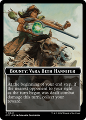 Bounty: Vara Beth Hannifer // Bounty Rules Double-Sided Token [Outlaws of Thunder Junction Commander Tokens] | Galaxy Games LLC