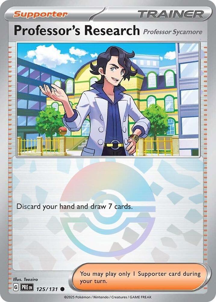 Professor's Research (125/131) [Professor Sycamore] (Poke Ball Pattern) [Scarlet & Violet: Prismatic Evolutions] | Galaxy Games LLC