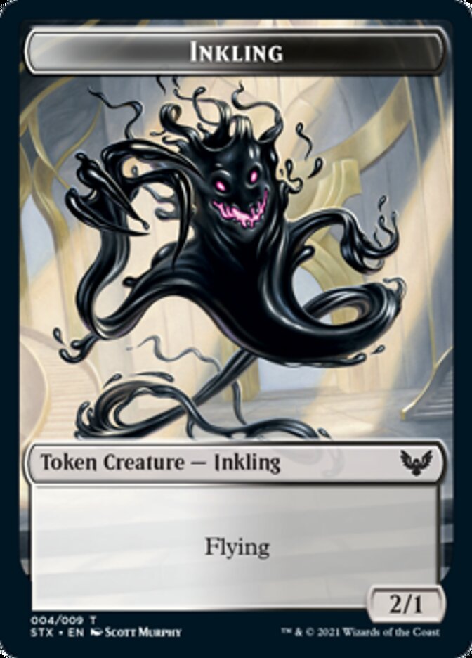 Fractal // Inkling Double-Sided Token [Strixhaven: School of Mages Tokens] | Galaxy Games LLC
