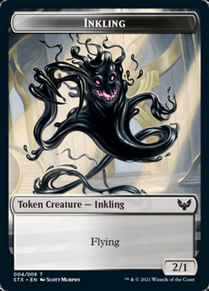 Inkling // Spirit Double-Sided Token [Strixhaven: School of Mages Tokens] | Galaxy Games LLC