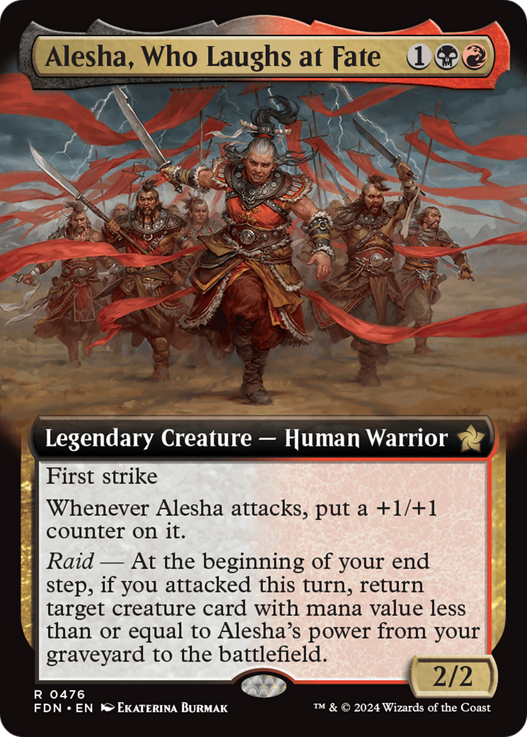 Alesha, Who Laughs at Fate (Extended Art) [Foundations] | Galaxy Games LLC